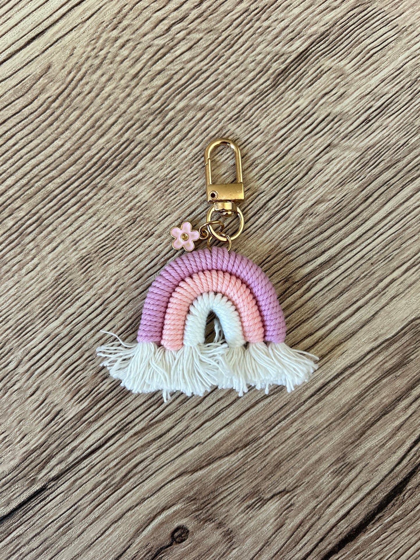 Breloque arc-en-ciel rose lilas