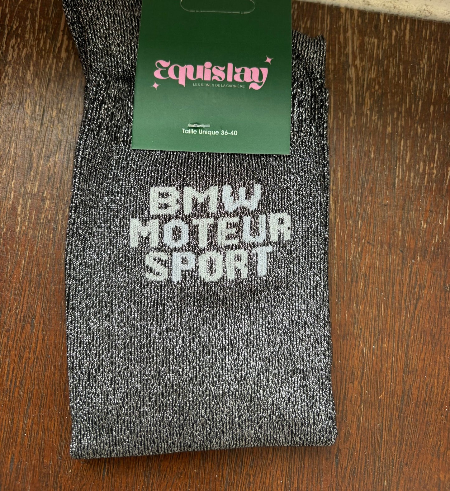 Chaussettes DÉFAUT bmw moteur sport noir - Equislay