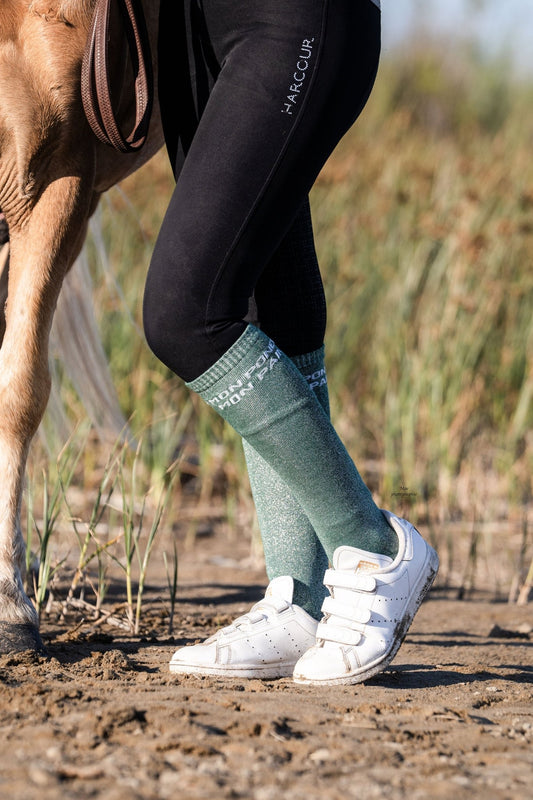 CHAUSSETTES MON PONEY MON PAIN - VERT - Equislay