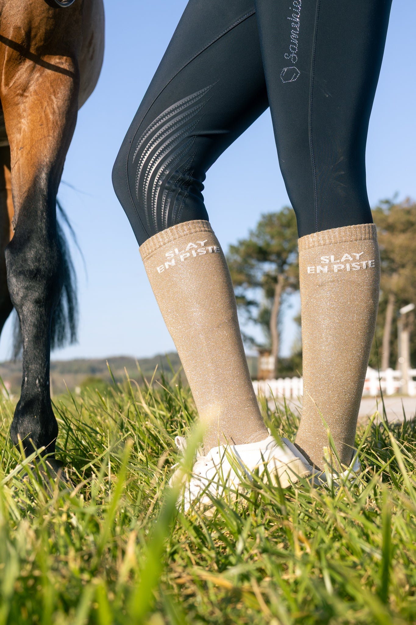 CHAUSSETTES SLAY EN PISTE - OR - Equislay