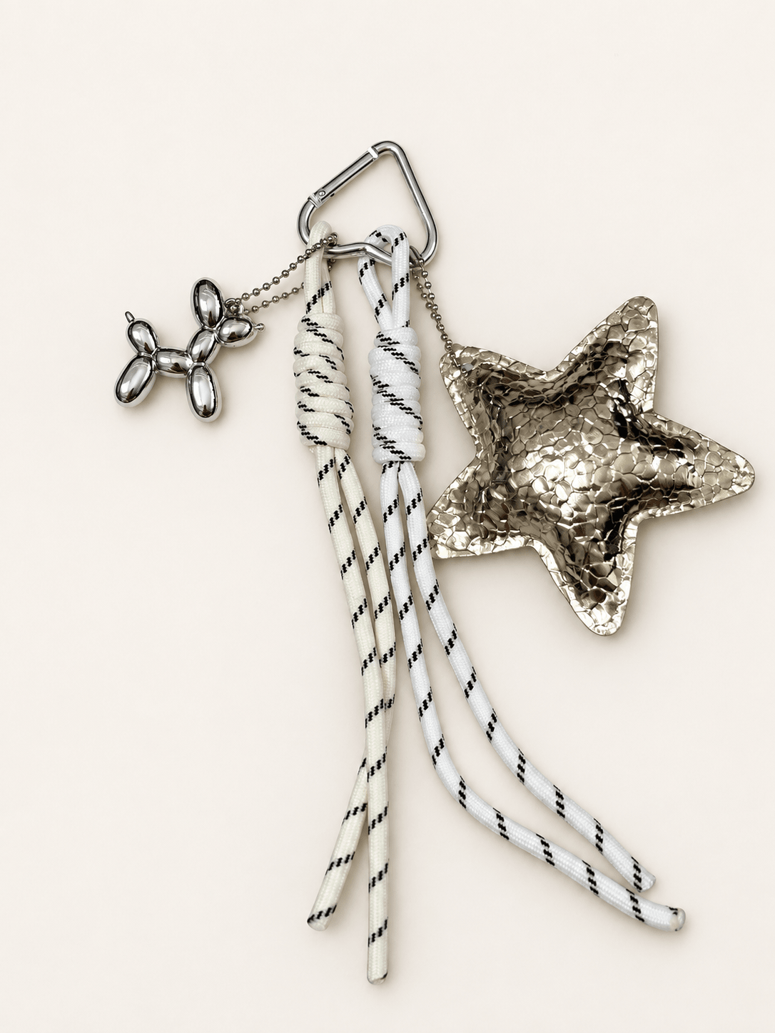 Porte-clés Étoile Bronze – Breloque Chien Ballon Mousqueton Coeur - Equislay