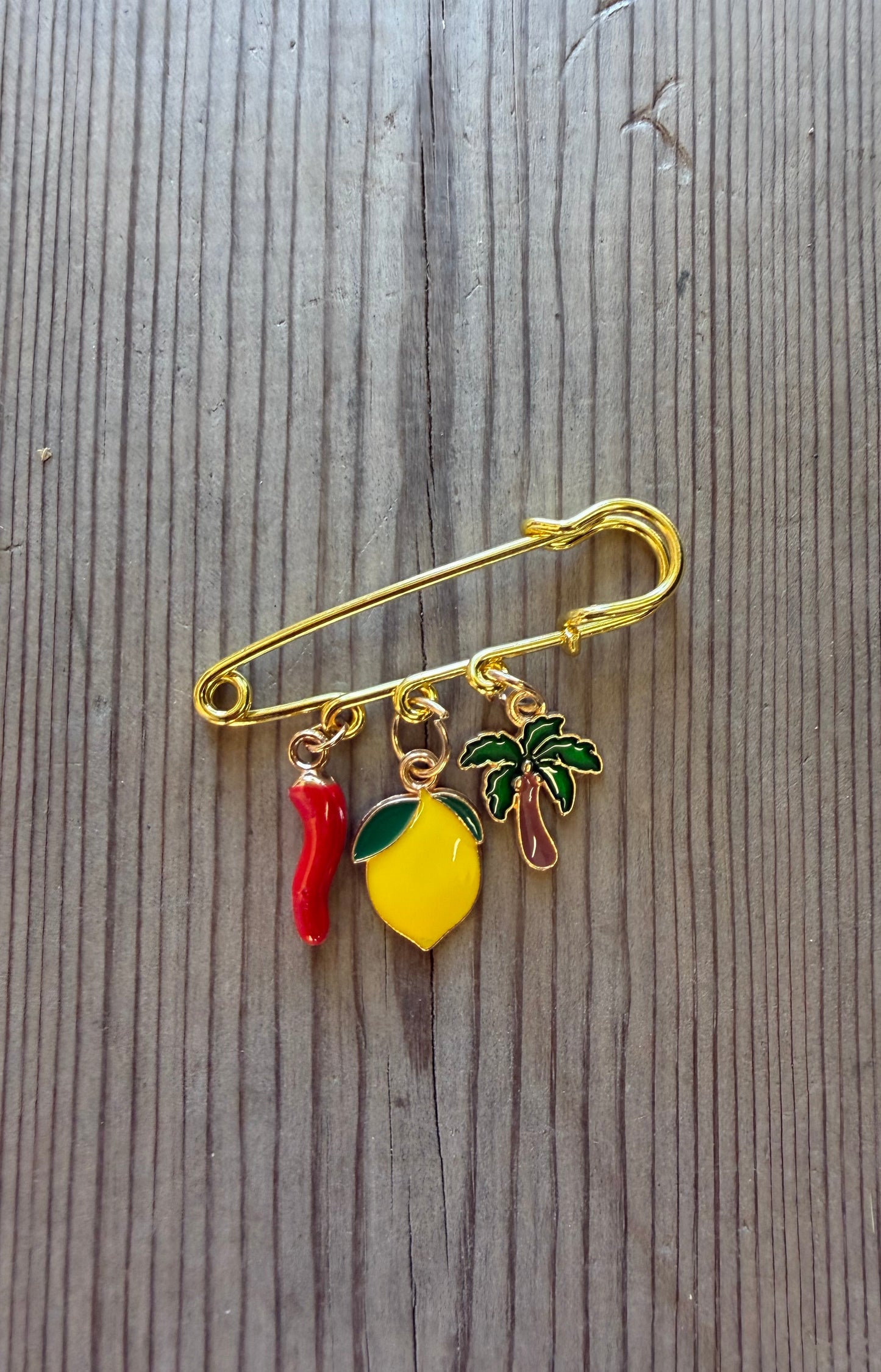 Petite broche citron