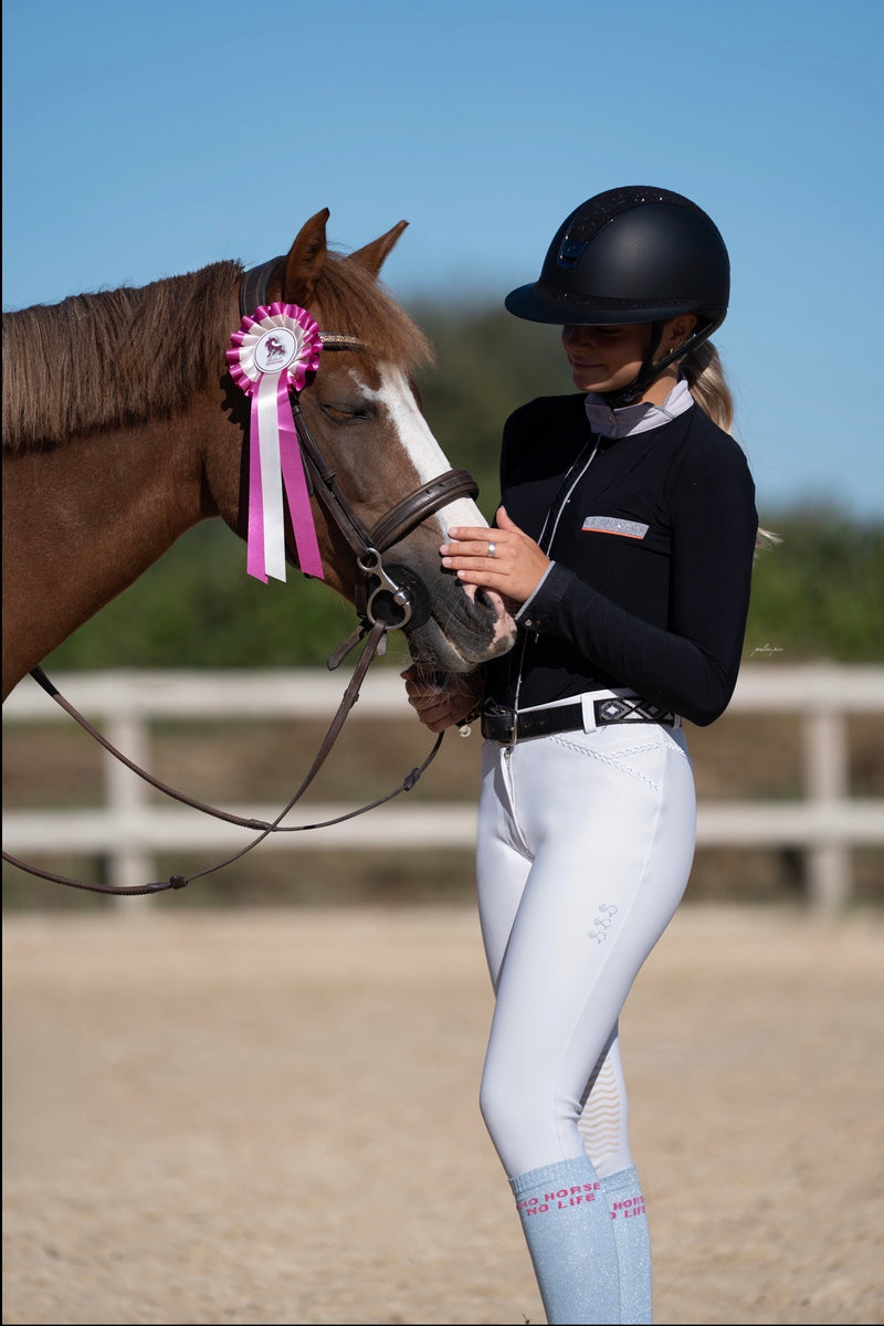 Chaussettes d’équitation No Horse No Life – Bleu ciel