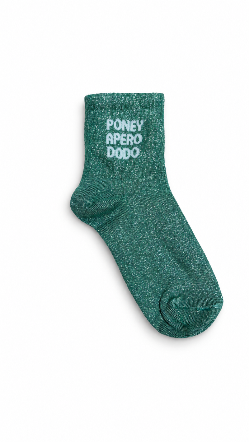 Chaussettes de ville Poney Apéro Dodo – Turquoise