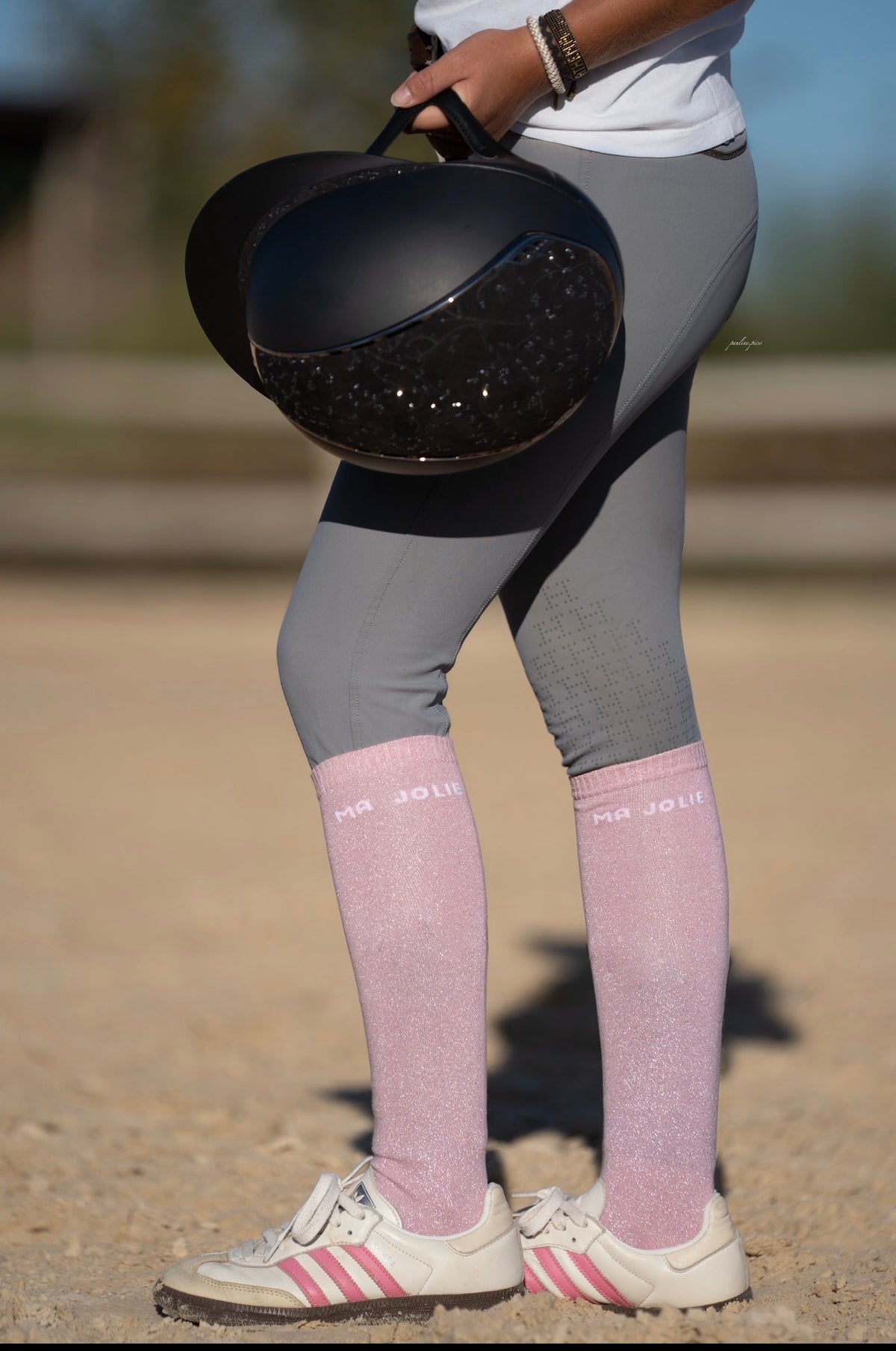 Chaussettes d’équitation Ma Jolie – Rose pâle