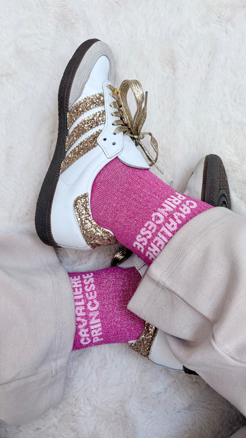 Chaussettes de ville Cavalière Princesse – Rose fuchsia