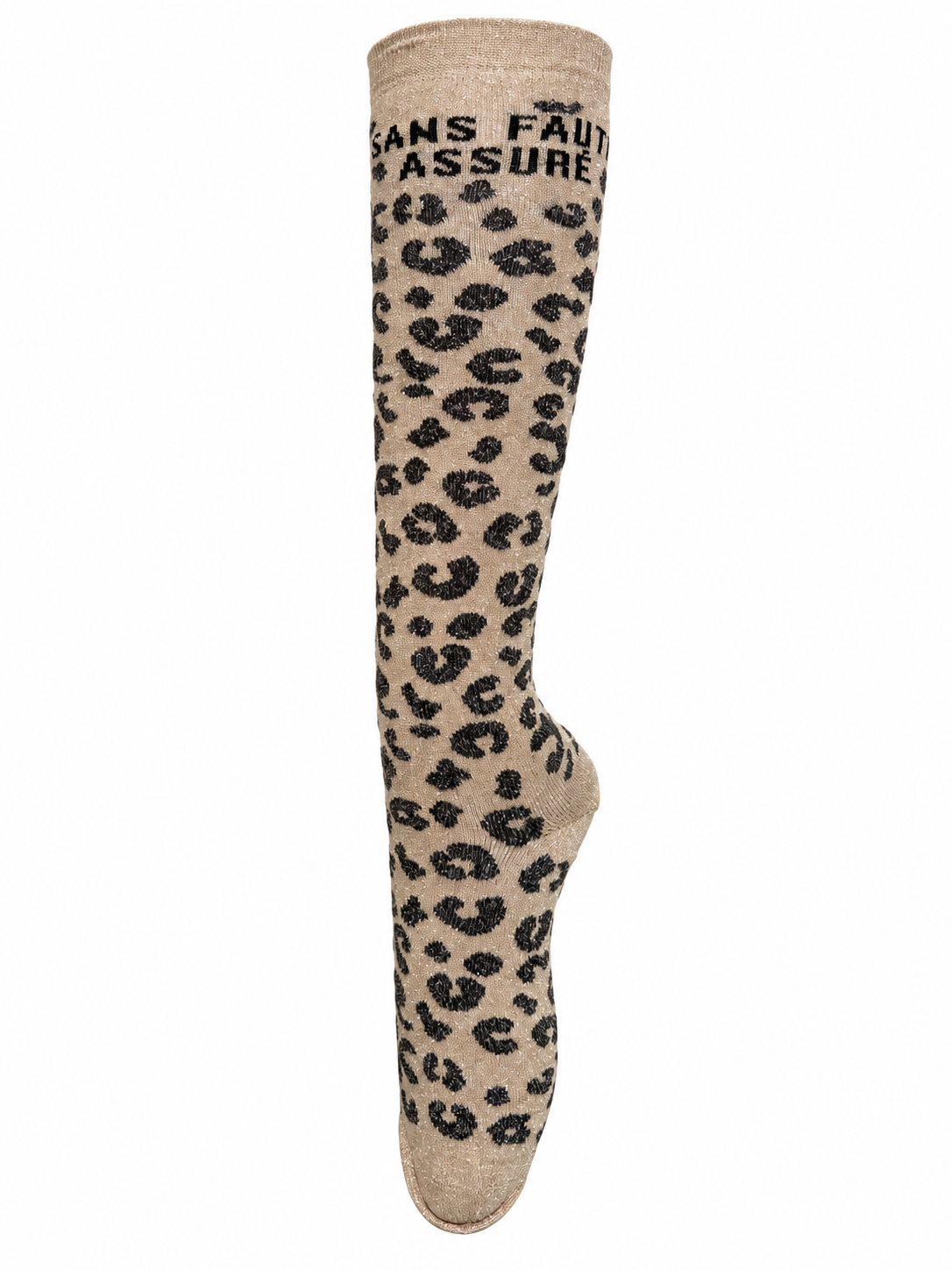 Chaussettes d’équitation léopard Sans Faute Assuré – Beige & marron