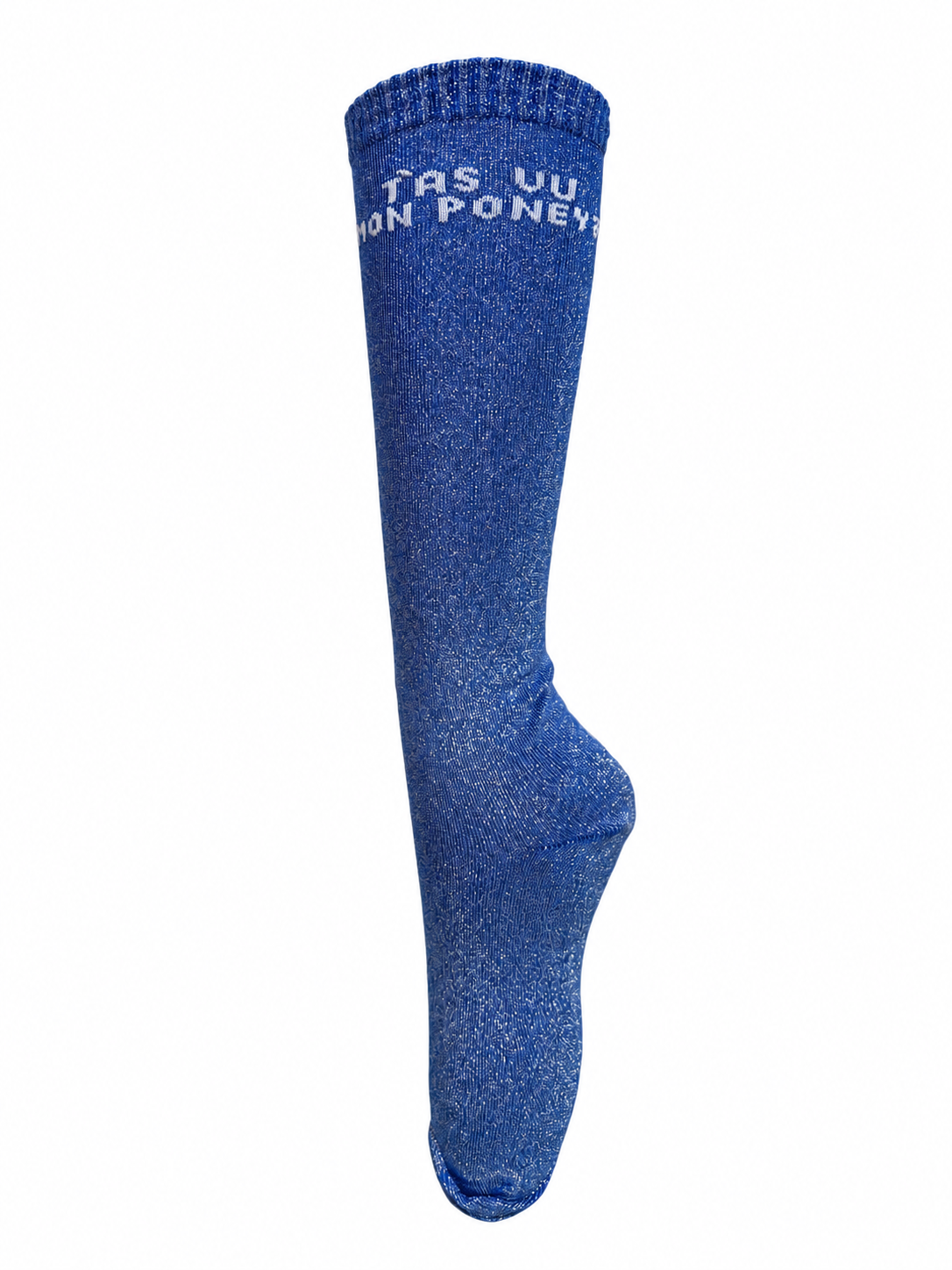 Chaussettes d’équitation T’as vu mon poney – Bleu électrique