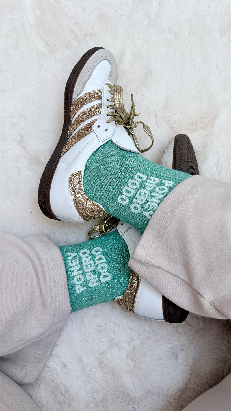 Chaussettes de ville Poney Apéro Dodo – Turquoise