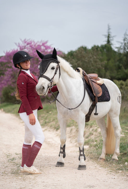CHAUSSETTES HORSE ADDICT - BORDEAUX