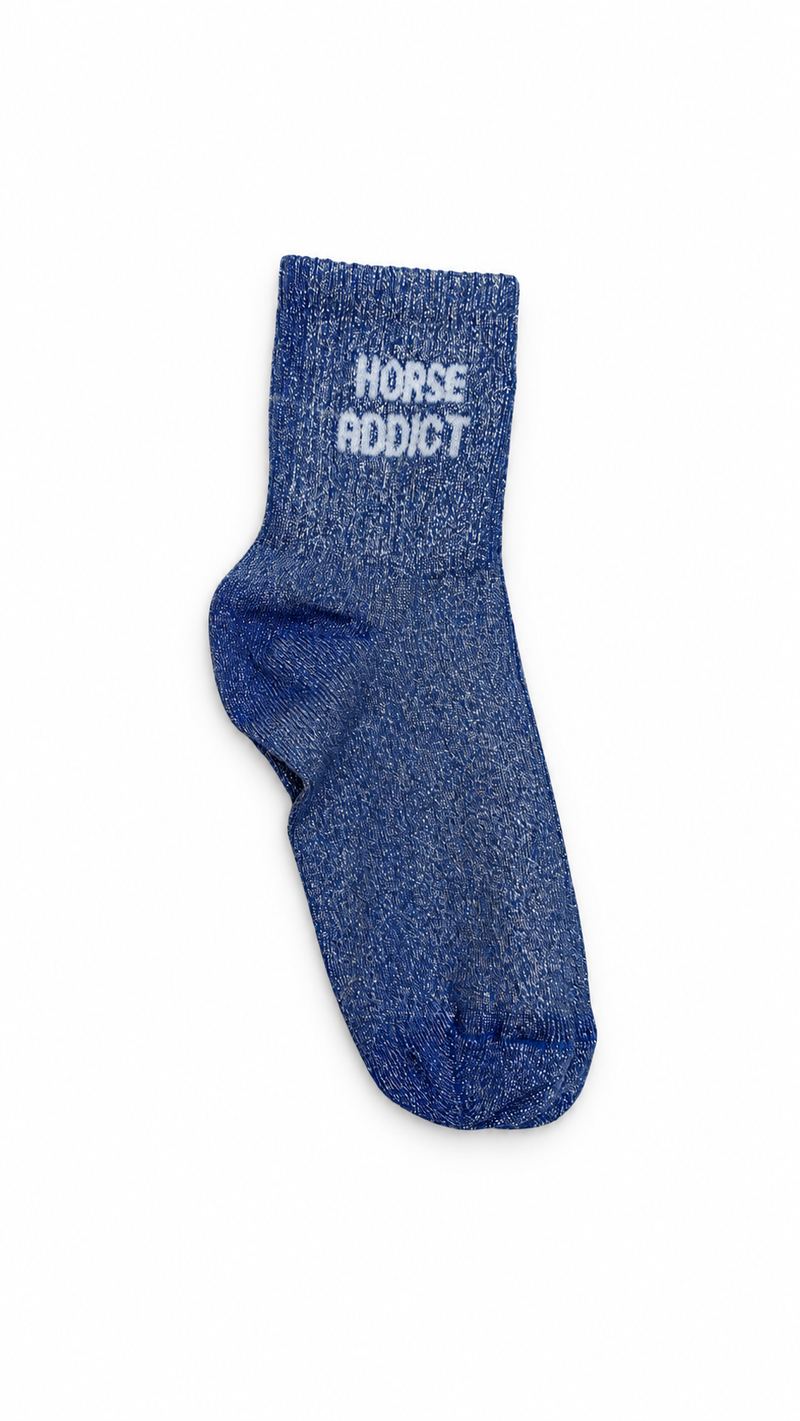 Chaussettes de ville Horse Addict – Bleu électrique