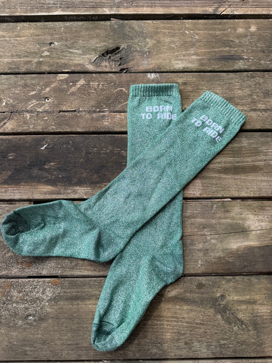 Chaussettes Born to ride - vert