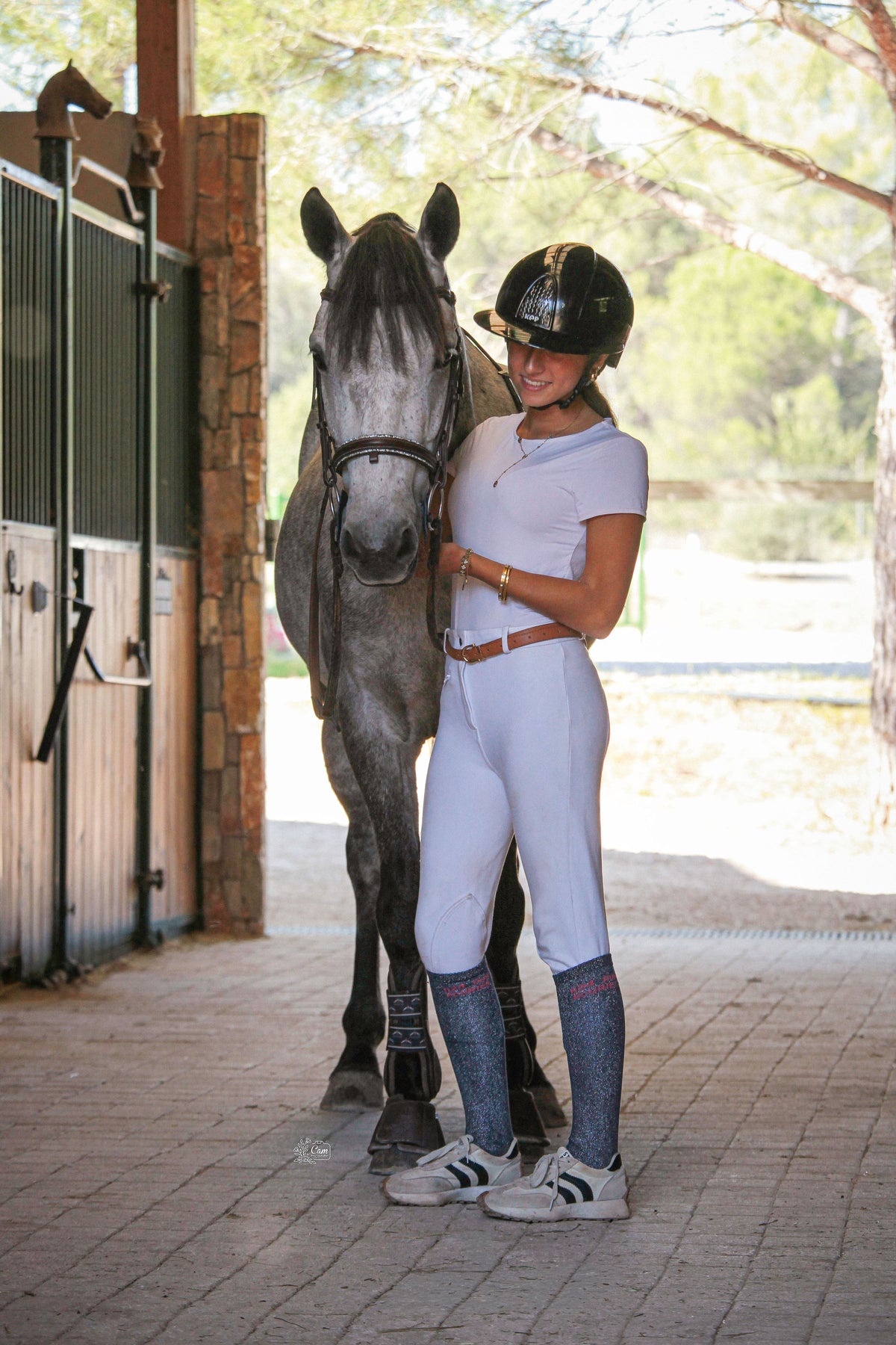 Chaussettes d’équitation H24 aux écuries – Bleu marine