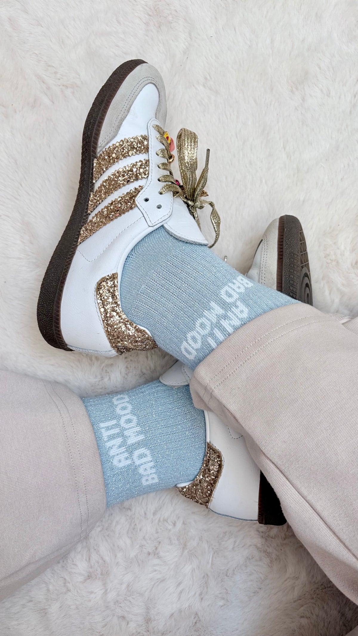 Chaussettes de ville Anti Bad Mood – Bleu ciel
