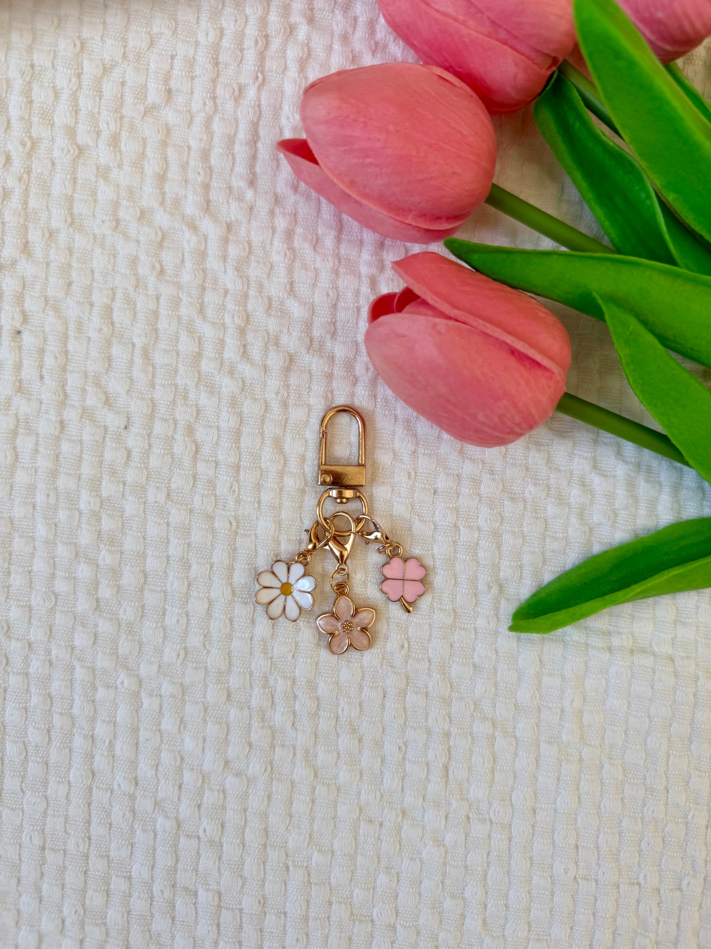 Breloque Filet Marguerite & Trèfle