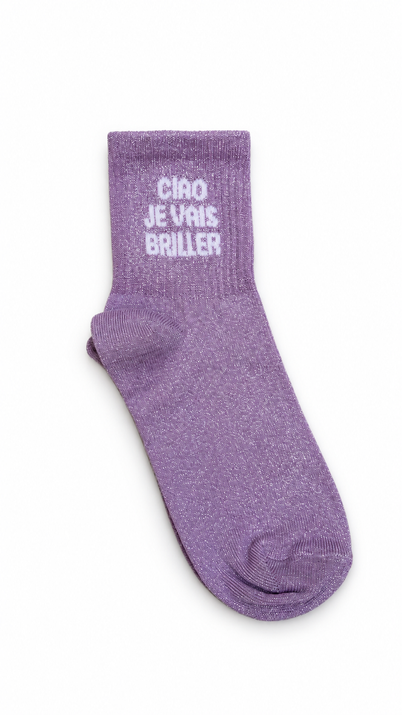 Chaussettes de ville Ciao je vais briller – Lilas