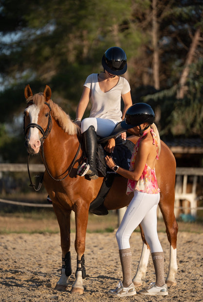 Chaussettes équitation à paillettes Groom de Star – Or | Equislay