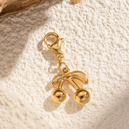 Charm cerise dorée - Equislay