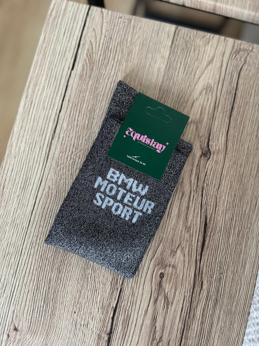 CHAUSSETTES BMW MOTEUR SPORT NOIR - Equislay