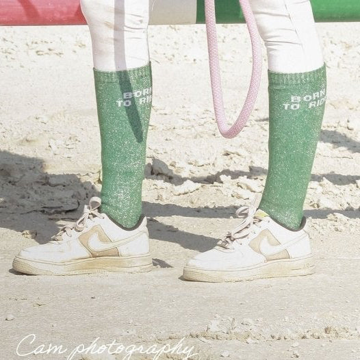 Chaussettes d’équitation Born to Ride – Vert