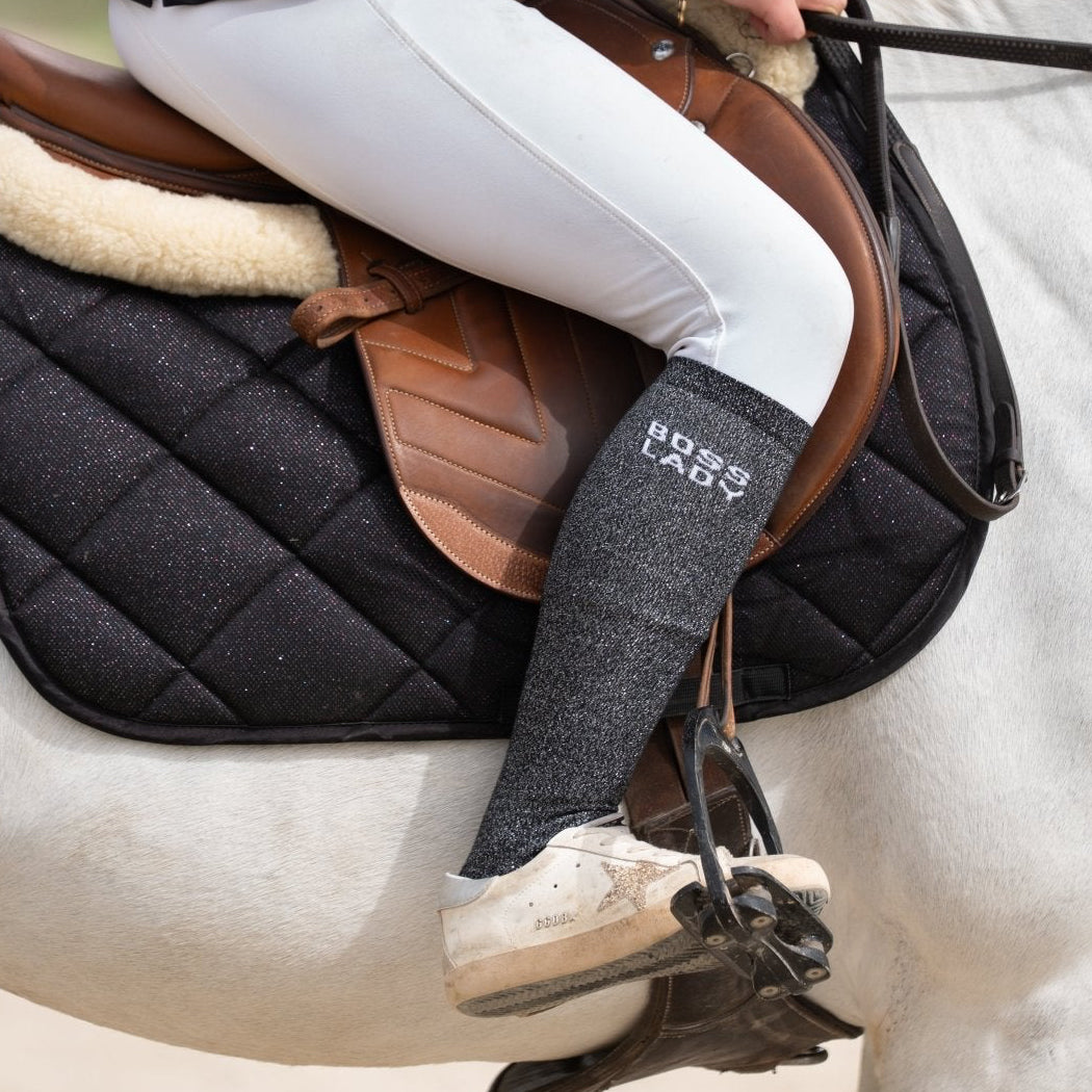 Chaussettes d’équitation Boss Lady – Noir
