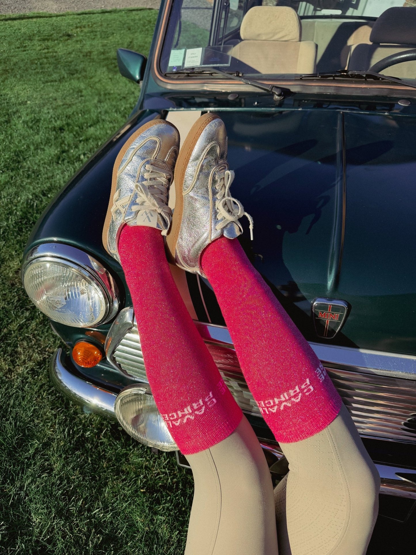 CHAUSSETTES CAVALIÈRE PRINCESSE - ROSE FUCHSIA - Equislay