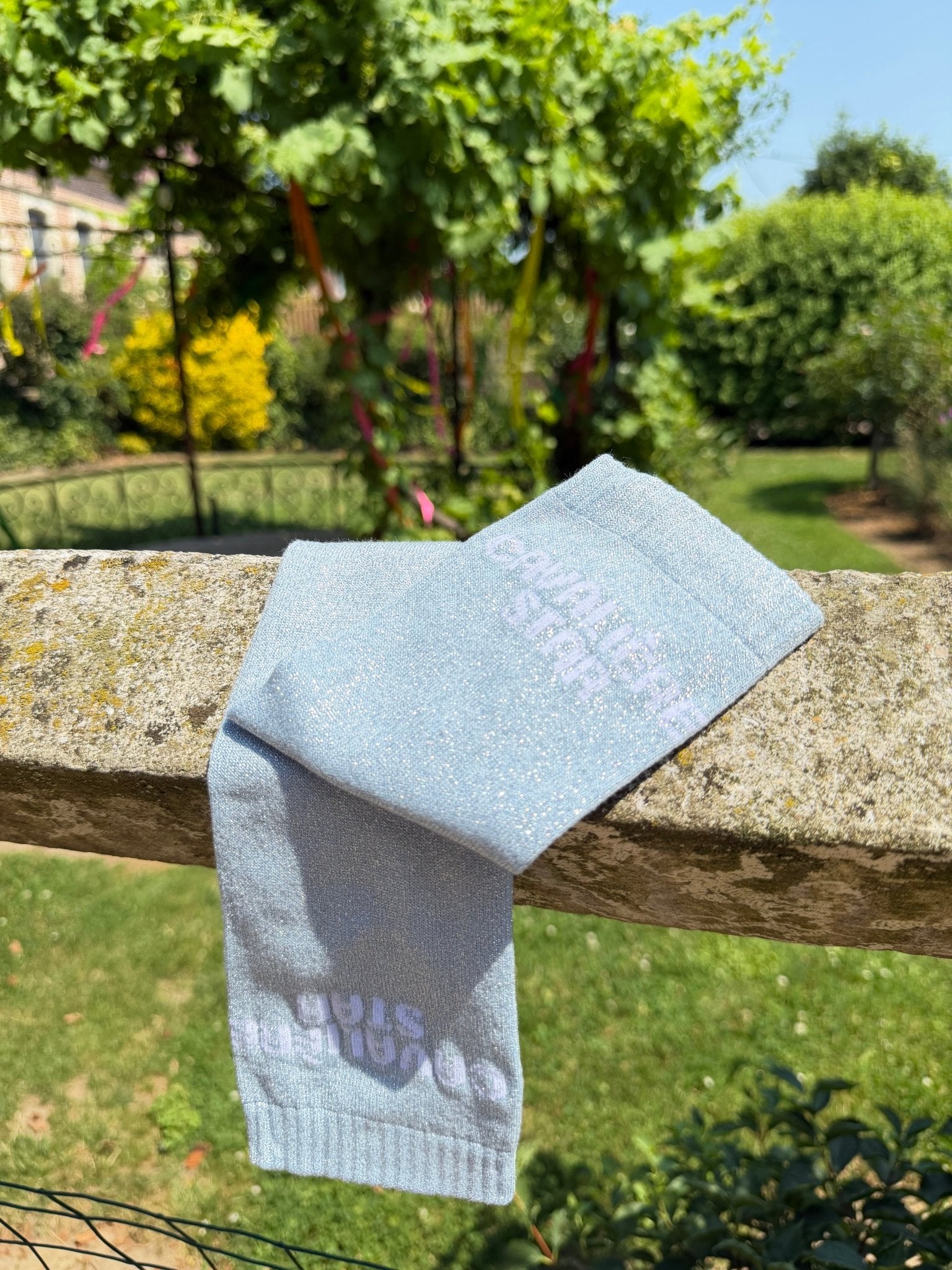 Chaussettes Cavalière Star – Bleu ciel - Equislay