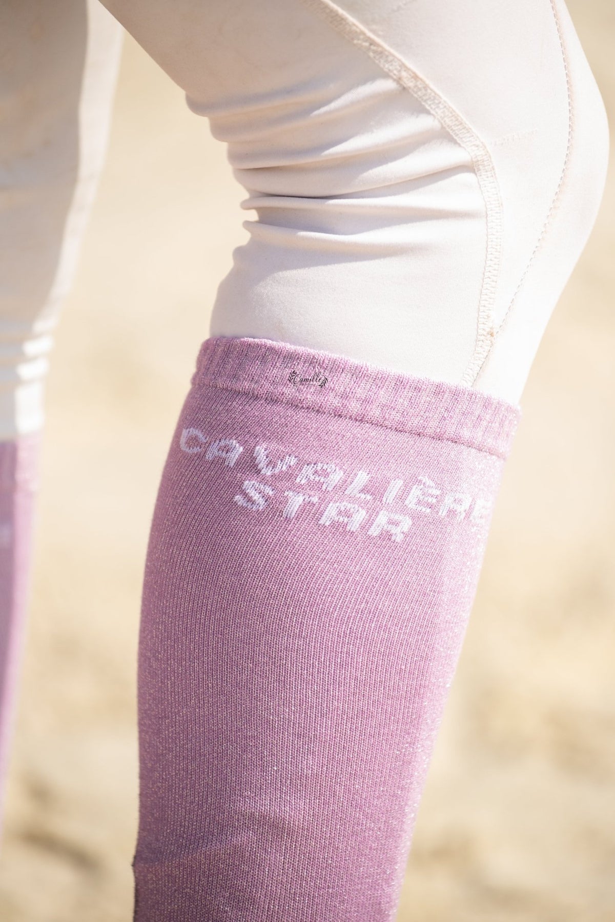 CHAUSSETTES CAVALIÈRE STAR - LILAS - Equislay