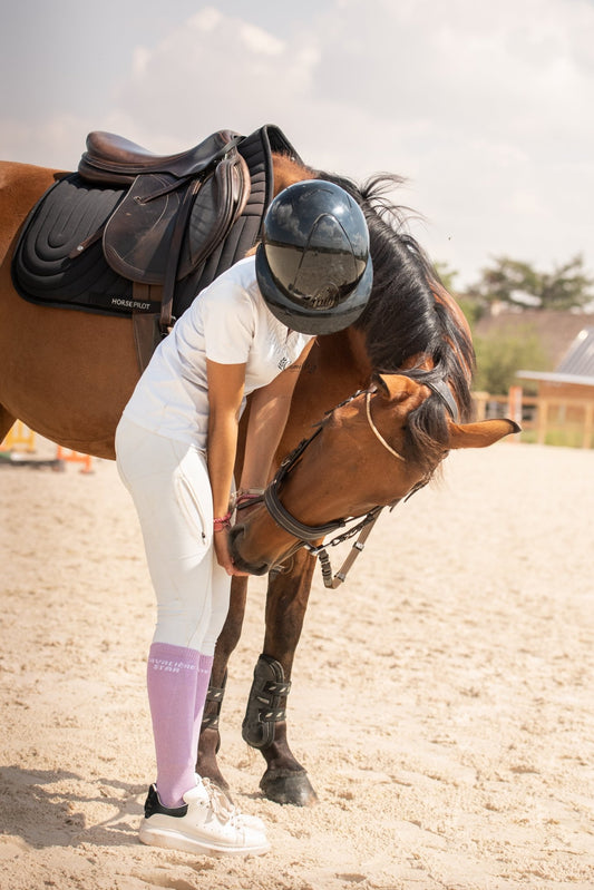 CHAUSSETTES CAVALIÈRE STAR - LILAS - Equislay