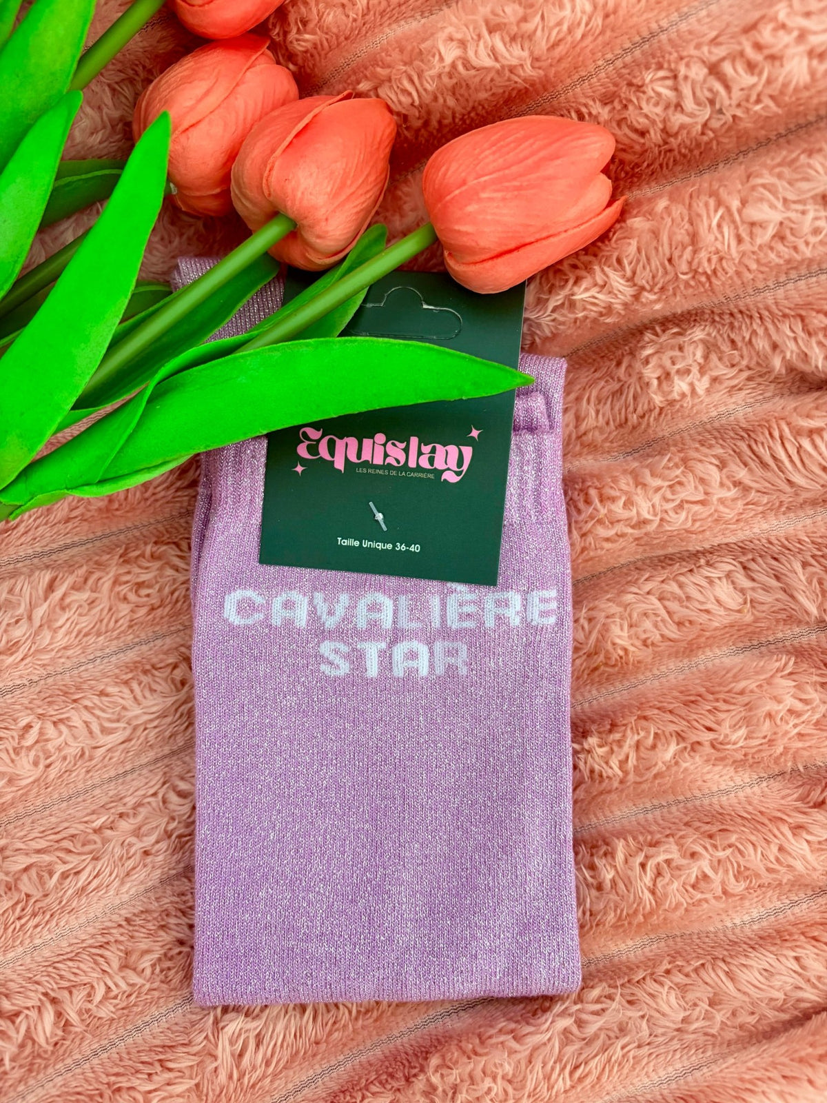 CHAUSSETTES CAVALIÈRE STAR - LILAS - Equislay