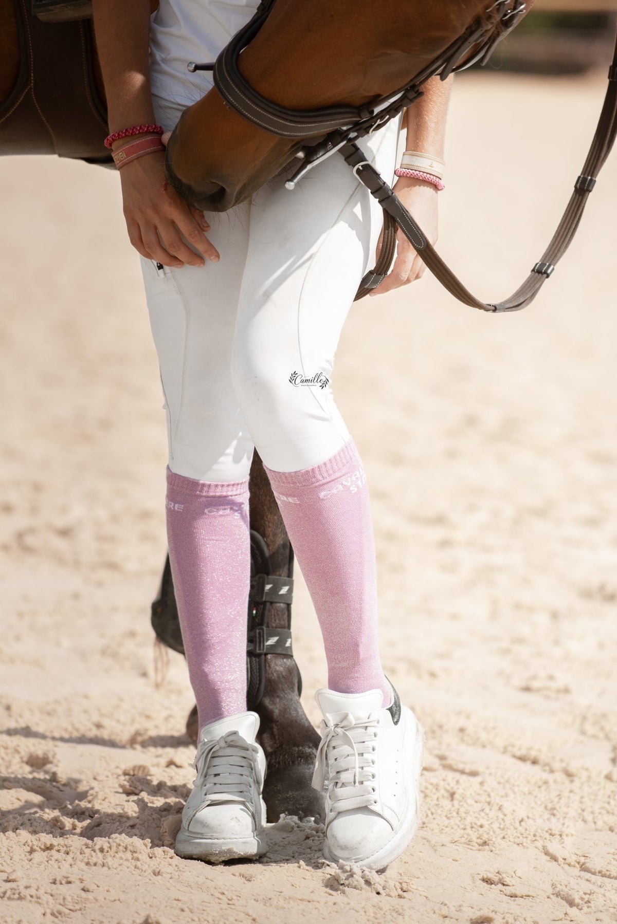 CHAUSSETTES CAVALIÈRE STAR - LILAS - Equislay