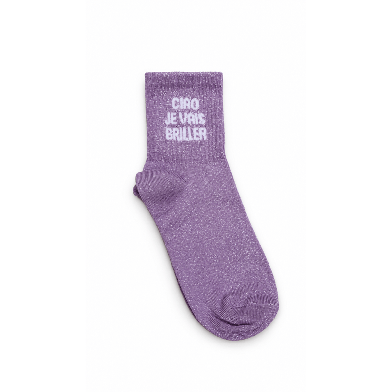 Chaussettes de ville Ciao je vais briller – Lilas - Equislay