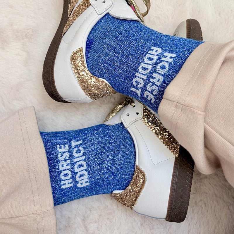 Chaussettes de ville Horse Addict – Bleu électrique - Equislay