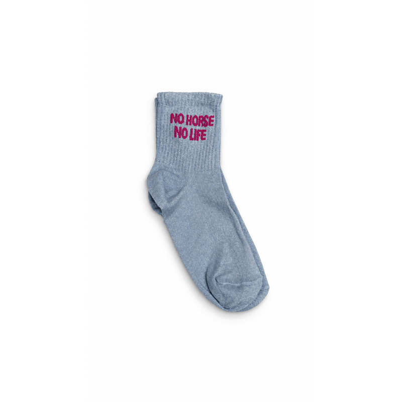 Chaussettes de ville No Horse No Life – Bleu ciel - Equislay