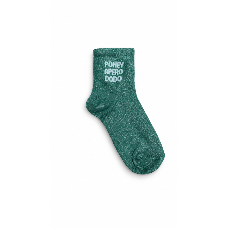 Chaussettes de ville Poney Apéro Dodo – Turquoise - Equislay