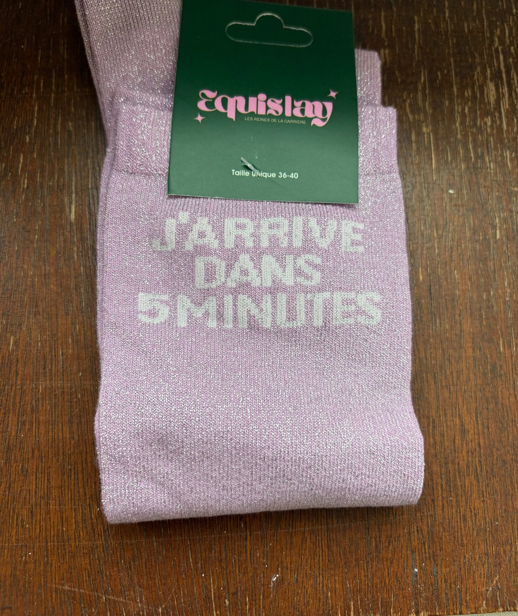 Chaussettes DÉFAUT J’arrive dans 5 minutes - Equislay