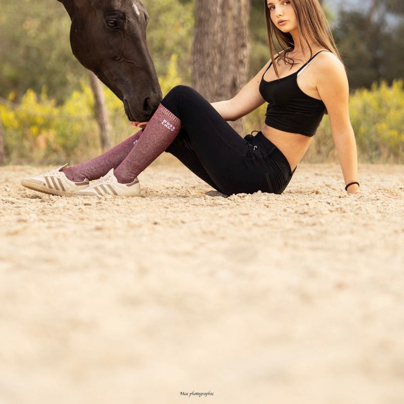 Chaussettes d’équitation Boss Lady – Bordeaux - Equislay