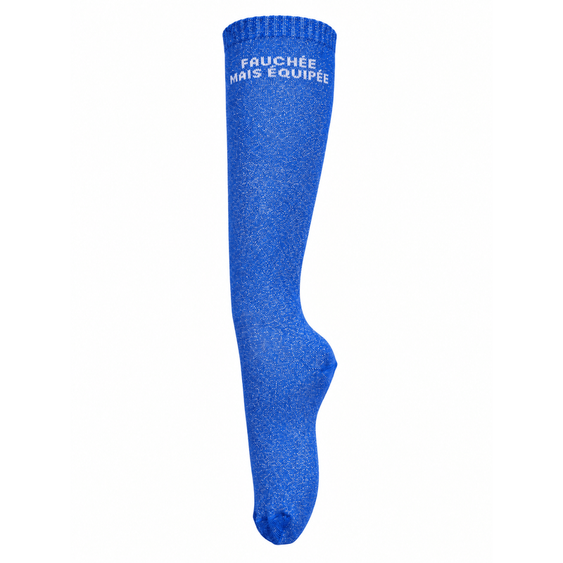 Chaussettes d’équitation Fauchée mais Équipée – Bleu électrique - Equislay