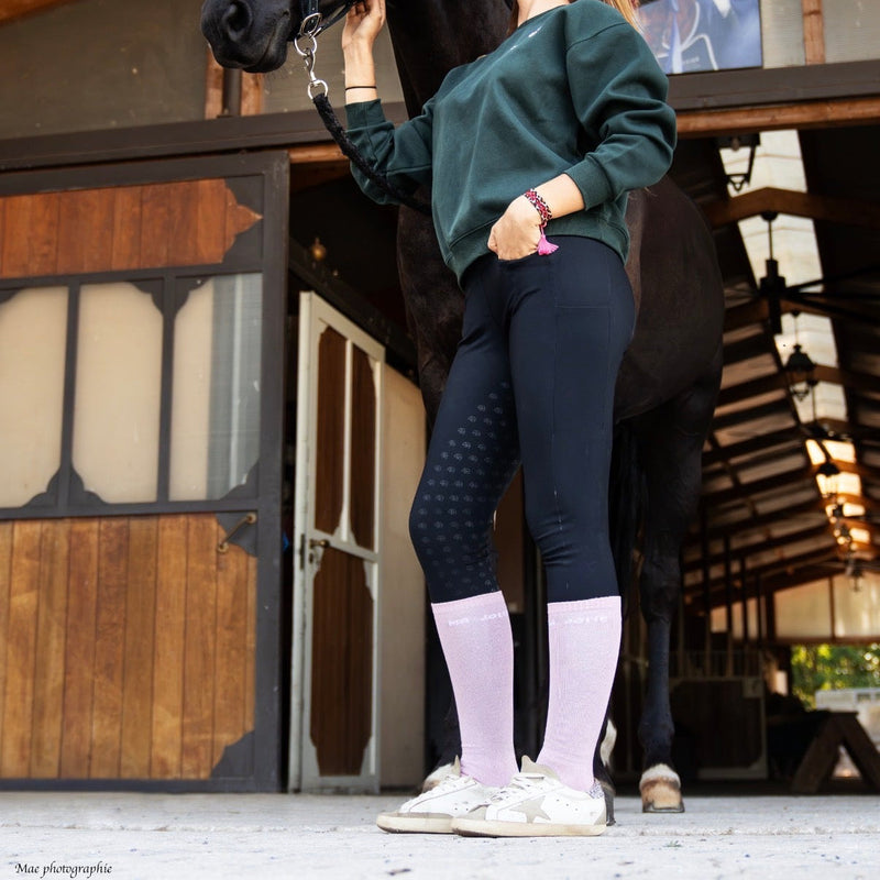 Chaussettes d’équitation Ma Jolie – Rose pâle - Equislay