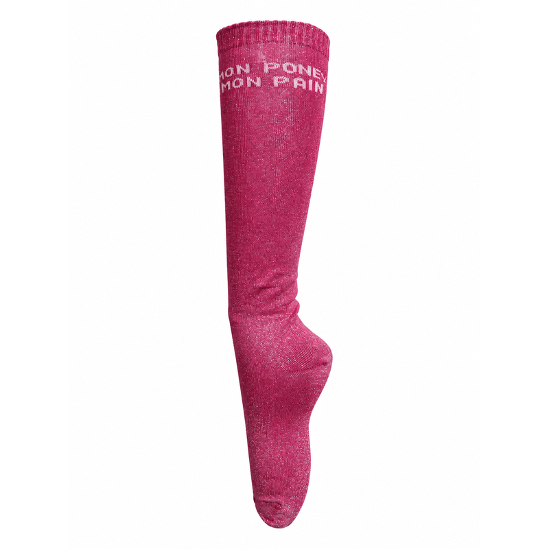 Chaussettes d’équitation Mon Poney Mon Pain – Rose fuchsia - Equislay
