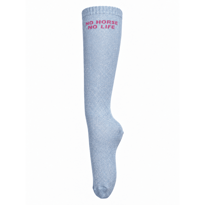 Chaussettes d’équitation No Horse No Life – Bleu ciel - Equislay