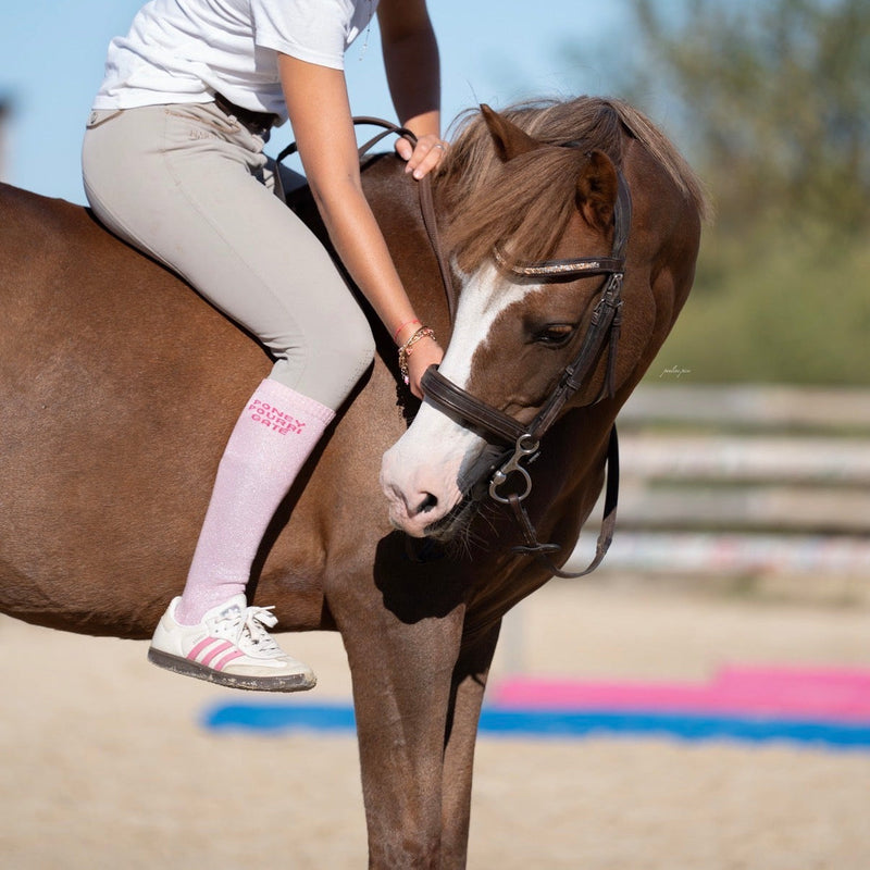 Chaussettes d’équitation Poney Pourri Gâté – Rose clair - Equislay