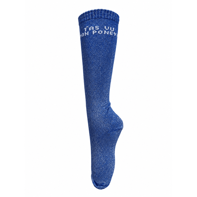 Chaussettes d’équitation T’as vu mon poney – Bleu électrique - Equislay