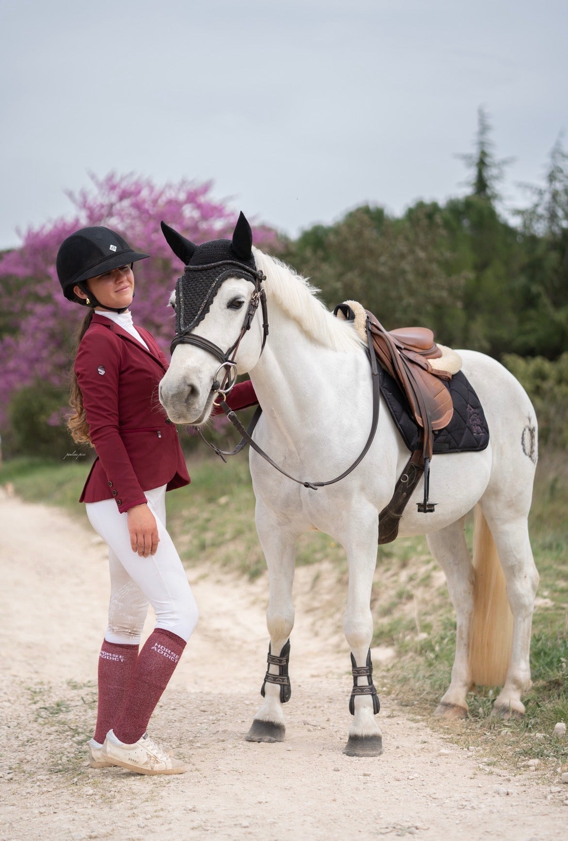 CHAUSSETTES HORSE ADDICT - BORDEAUX - Equislay