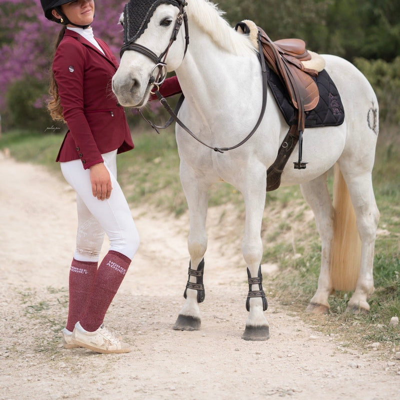 CHAUSSETTES HORSE ADDICT - BORDEAUX - Equislay