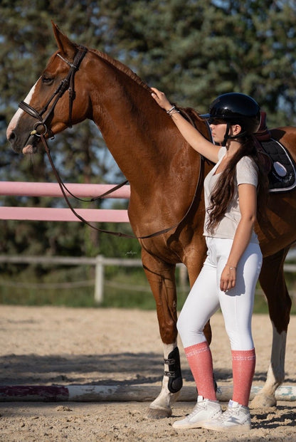Chaussettes Mon Poney Mon Bolide – Corail - Equislay