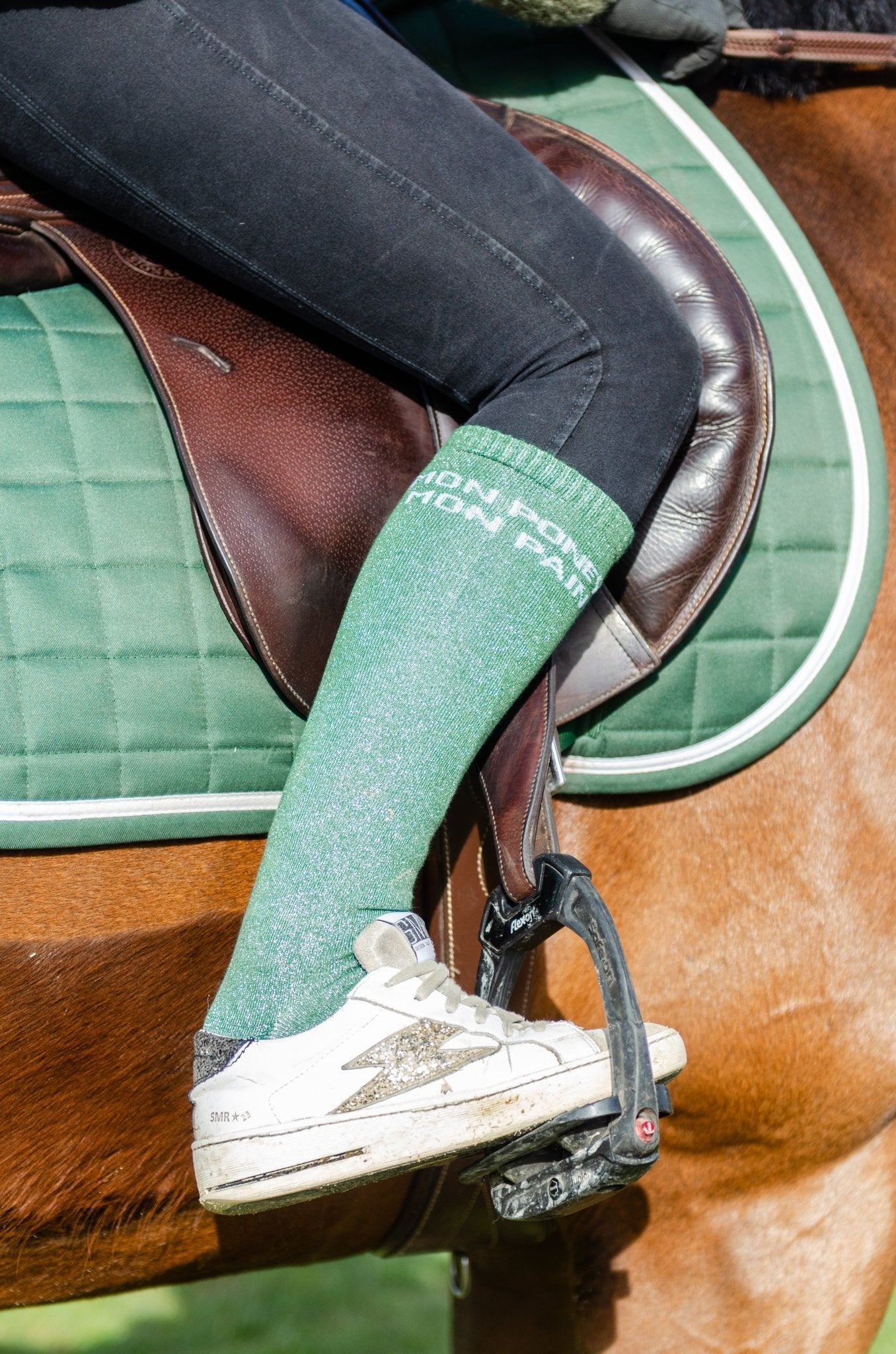 CHAUSSETTES MON PONEY MON PAIN - VERT - Equislay