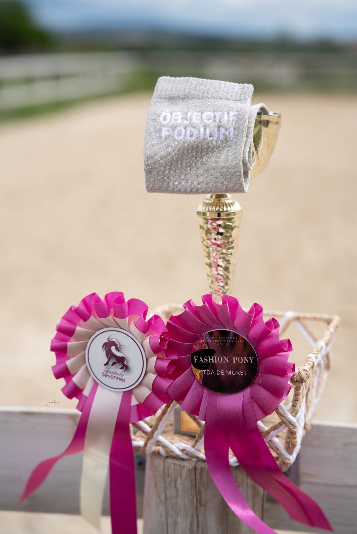 CHAUSSETTES OBJECTIF PODIUM - SABLE - Equislay