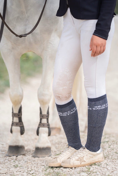 CHAUSSETTES OBJECTIF SANS FAUTE - BLEU MARINE - Equislay