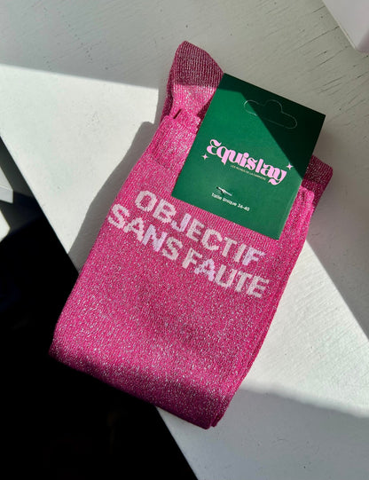 CHAUSSETTES OBJECTIF SANS FAUTE - ROSE - Equislay